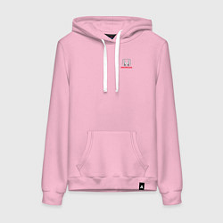 Толстовка-худи хлопковая женская HONDA, цвет: светло-розовый