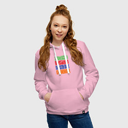 Толстовка-худи хлопковая женская South Park лица, цвет: светло-розовый — фото 2