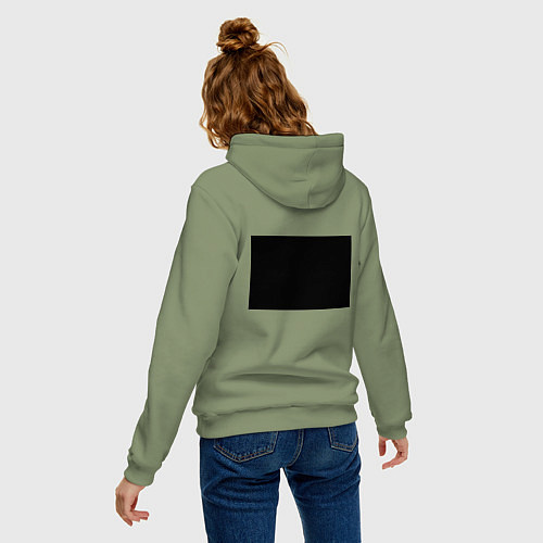 Женская толстовка-худи Изоляция / Авокадо – фото 4