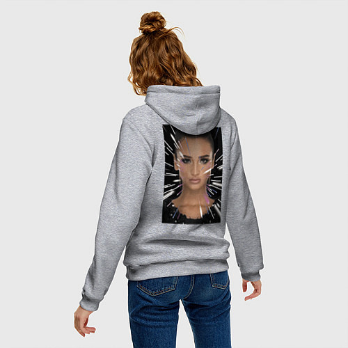 Женская толстовка-худи Ольга Бузова - знаменитость / Меланж – фото 4