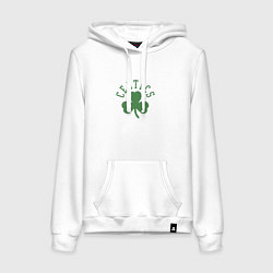 Толстовка-худи хлопковая женская Boston Celtics, цвет: белый