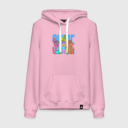 Толстовка-худи хлопковая женская Slime, цвет: светло-розовый