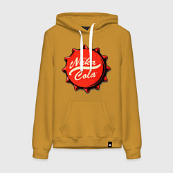 Толстовка-худи хлопковая женская Nuka Cola Fallout, цвет: горчичный