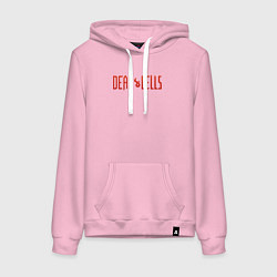Толстовка-худи хлопковая женская Dead cells logo text, цвет: светло-розовый