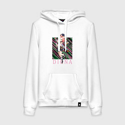 Толстовка-худи хлопковая женская Диона Genshin Impact, цвет: белый