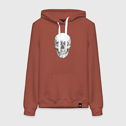 Женская толстовка-худи Реалистичный рисунок Черепа