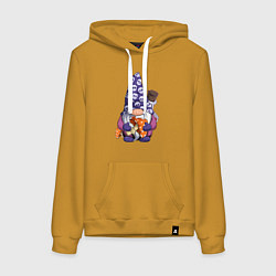 Женская толстовка-худи Гном с мухомором