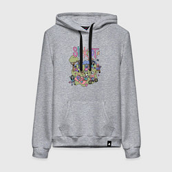 Толстовка-худи хлопковая женская SLIPKNOT, цвет: меланж