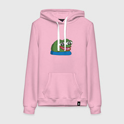 Толстовка-худи хлопковая женская Pepe happy Пепе хеппи, цвет: светло-розовый