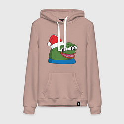 Женская толстовка-худи Pepe, pepe happy, Пепе хеппи, pepe happy new year