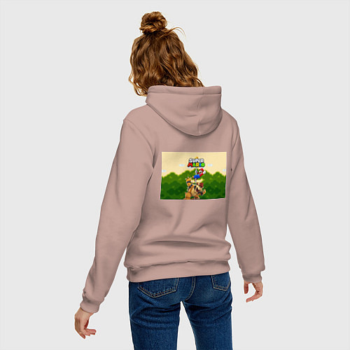 Женская толстовка-худи Mario Coins / Пыльно-розовый – фото 4