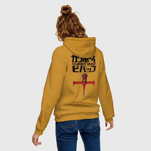 Женская толстовка-худи Эдвард Вонг / Горчичный – фото 4