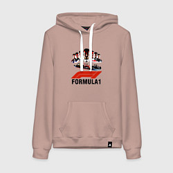 Женская толстовка-худи Пилоты формулы 1