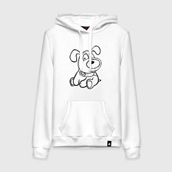 Женская толстовка-худи Щенок глазастый