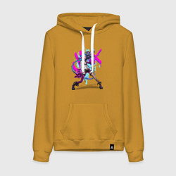 Женская толстовка-худи LOL JINX БРЫЗГИ КРАСОК