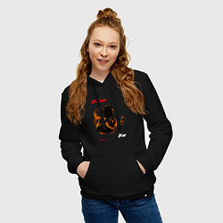 Толстовка-худи хлопковая женская Cobra Kai Art, цвет: черный — фото 2