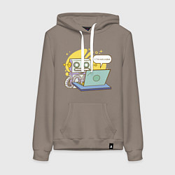 Женская толстовка-худи Я не робот Програмерский мем