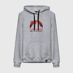 Толстовка-худи хлопковая женская Твин Пикс 2022 ltd, цвет: меланж