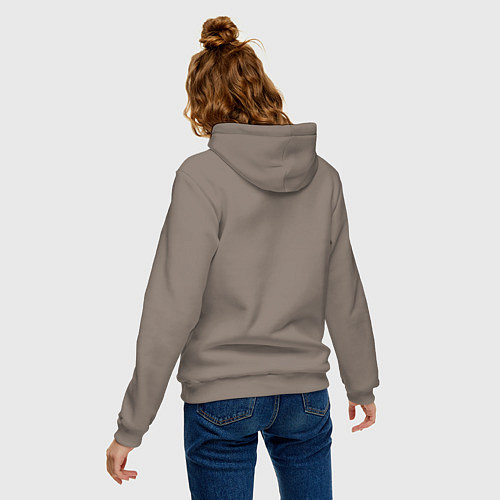 Женская толстовка-худи Корова, свинья и курица пошли в Бар-Би-Кю, конец / Утренний латте – фото 4