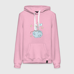 Женская толстовка-худи Мышь-космонавт