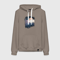 Женская толстовка-худи Бег от Медведя