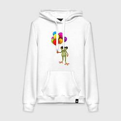 Женская толстовка-худи ЛЯГУШОНОК С ВОЗДУШНЫМИ ШАРИКАМИ