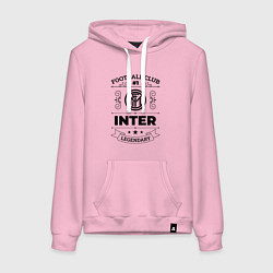 Толстовка-худи хлопковая женская Inter: Football Club Number 1 Legendary, цвет: светло-розовый