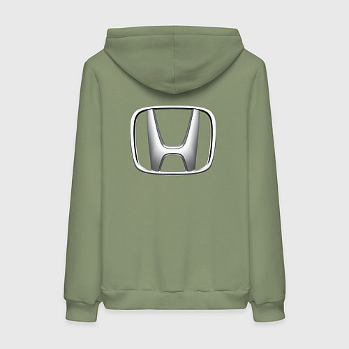 Женская толстовка-худи HONDA ХОНДА LOGO спина / Авокадо – фото 2