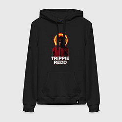 Толстовка-худи хлопковая женская TRIPPIE REDD 1400, цвет: черный