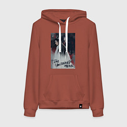 Толстовка-худи хлопковая женская Неукротимый, цвет: кирпичный
