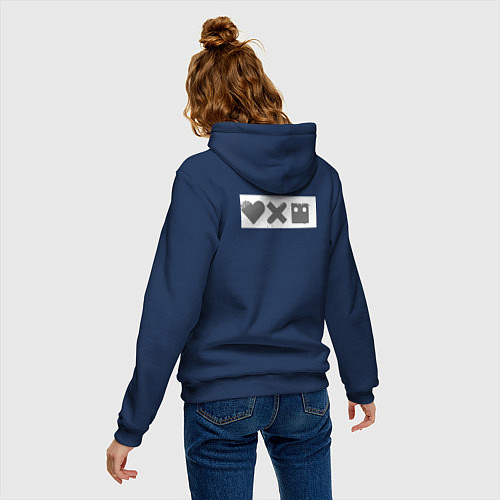 Женская толстовка-худи Любовь смерть роботы / Тёмно-синий – фото 4