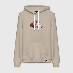 Женская толстовка-худи Отдыхающий бобер