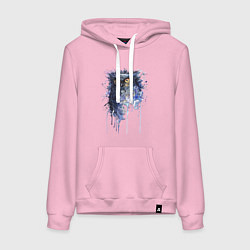 Женская толстовка-худи Прикольная сова в акварельном рисунке