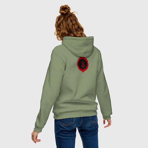 Женская толстовка-худи Berserk the Black Swordsman / Авокадо – фото 4