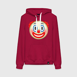 Женская толстовка-худи Эмодзи Клоун