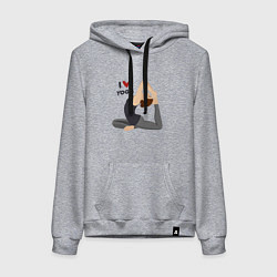 Женская толстовка-худи Я люблю йогу