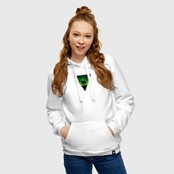 Толстовка-худи хлопковая женская Северная Лиса, цвет: белый — фото 2