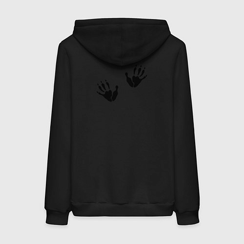 Женская толстовка-худи Удивлённый опоссум / Черный – фото 2