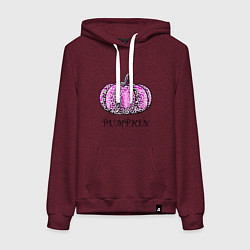 Женская толстовка-худи Тыква с надписью