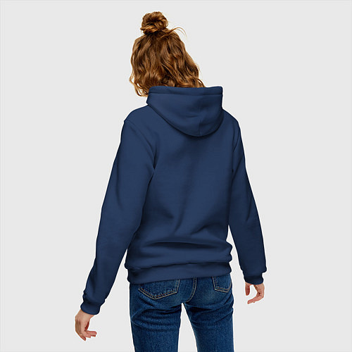 Женская толстовка-худи Красавчик Нанати / Тёмно-синий – фото 4
