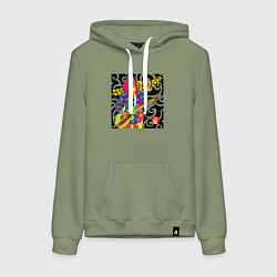 Женская толстовка-худи Мужчина с гитарой ретро