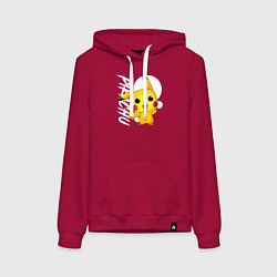 Толстовка-худи хлопковая женская Funko pop Pikachu, цвет: маджента
