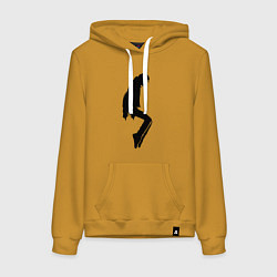 Женская толстовка-худи Силуэт Майкла Джексона - Minimalism