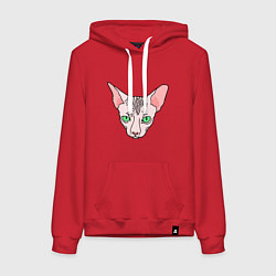 Женская толстовка-худи Сфинкс - кот без шерсти