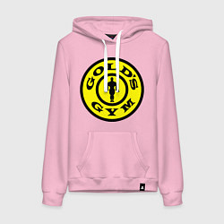 Толстовка-худи хлопковая женская Golds GYM, цвет: светло-розовый