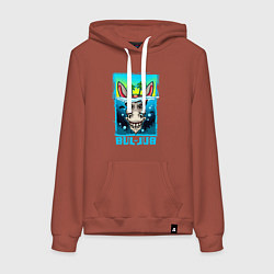 Женская толстовка-худи Улыбающийся осёл остров