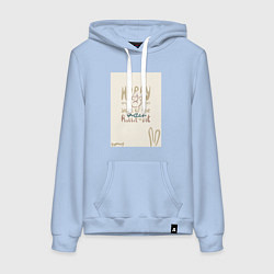 Женская толстовка-худи Леттеринг с новым 2023 годом годом кота или кролик