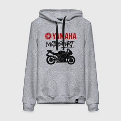 Толстовка-худи хлопковая женская Yamaha - motorsport, цвет: меланж