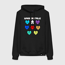 Женская толстовка-худи Undertale - души 8 людей