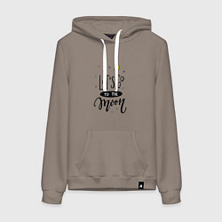 Женская толстовка-худи Отправимся на луну